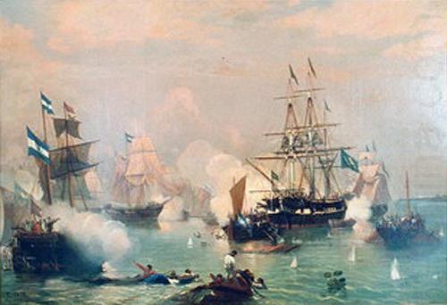 Eduardo de Martino Battle of Riachuelo china oil painting image